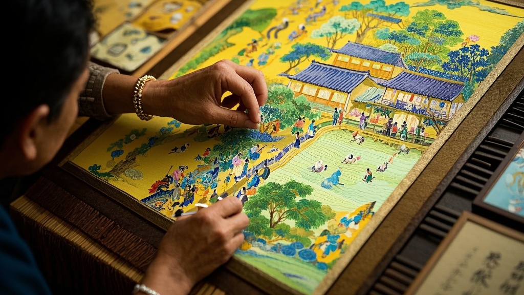 汴绣：针尖上的宋韵，看千年绣娘如何绣出《清明上河图》的岁月温度